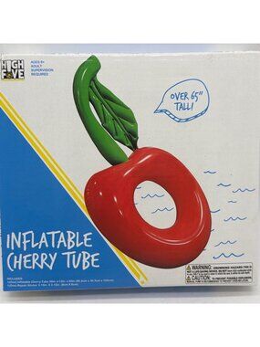 Inflatable Cherry Pool Tube Over 65" Tall By High Five With Repair Sticker Inclu